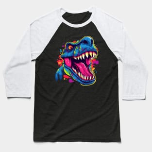 Dinosaur Smiling Baseball T-Shirt